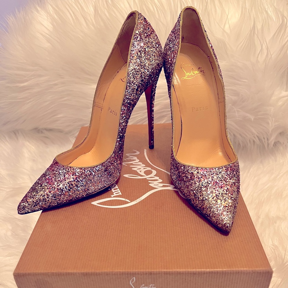 Christian Louboutin So Kate Glitter Pumps